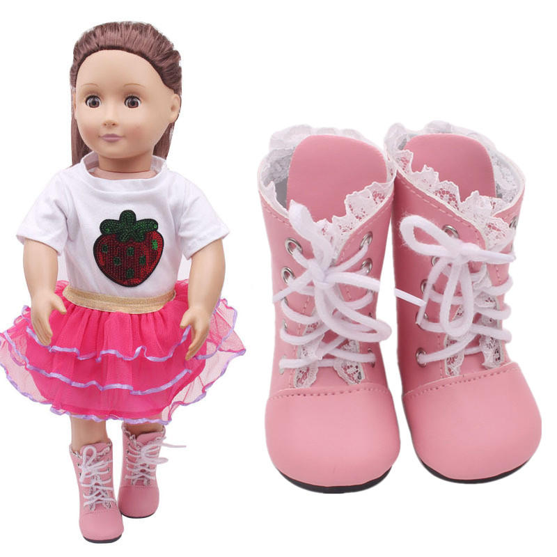 Ropa De Muneca Para Zapatos De Muneca De 18 Pulgadas Color Rosa Hechos Con Ar...