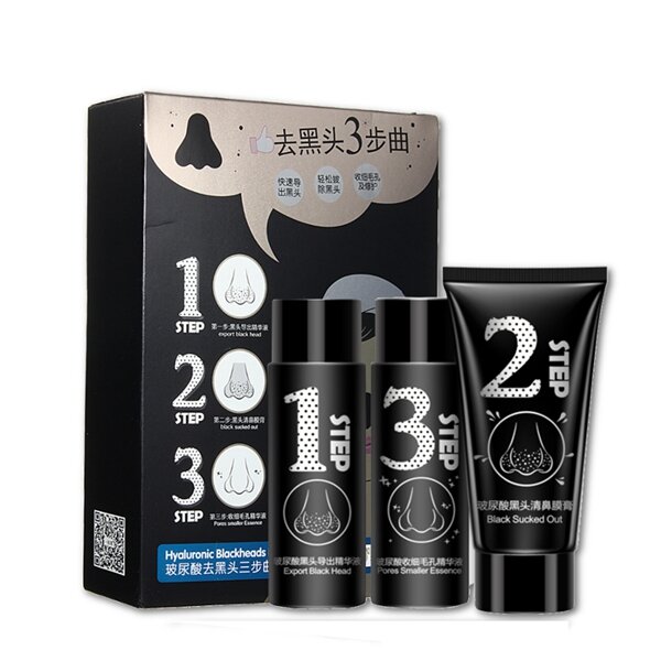 Hyaluronic Blackhead Removal Mask Gezicht Nose Acne Peeling Off Carbon Maskers Set