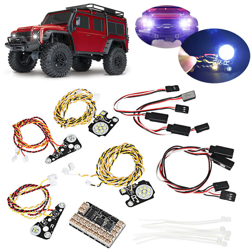 Traxxas Pcs Trx4 Voiture Kit Avant Groupe Pièces ArrièreIc Feux Phare Rc 17 Pour Led Lampe wXOiTPkZu