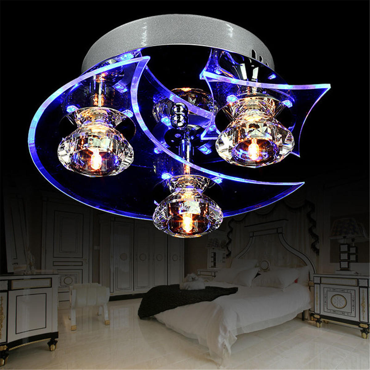 Retro Dining Room Crystal Chandelier Ceiling Led Light Pendant Retro Dining Room Crystal Chandelier