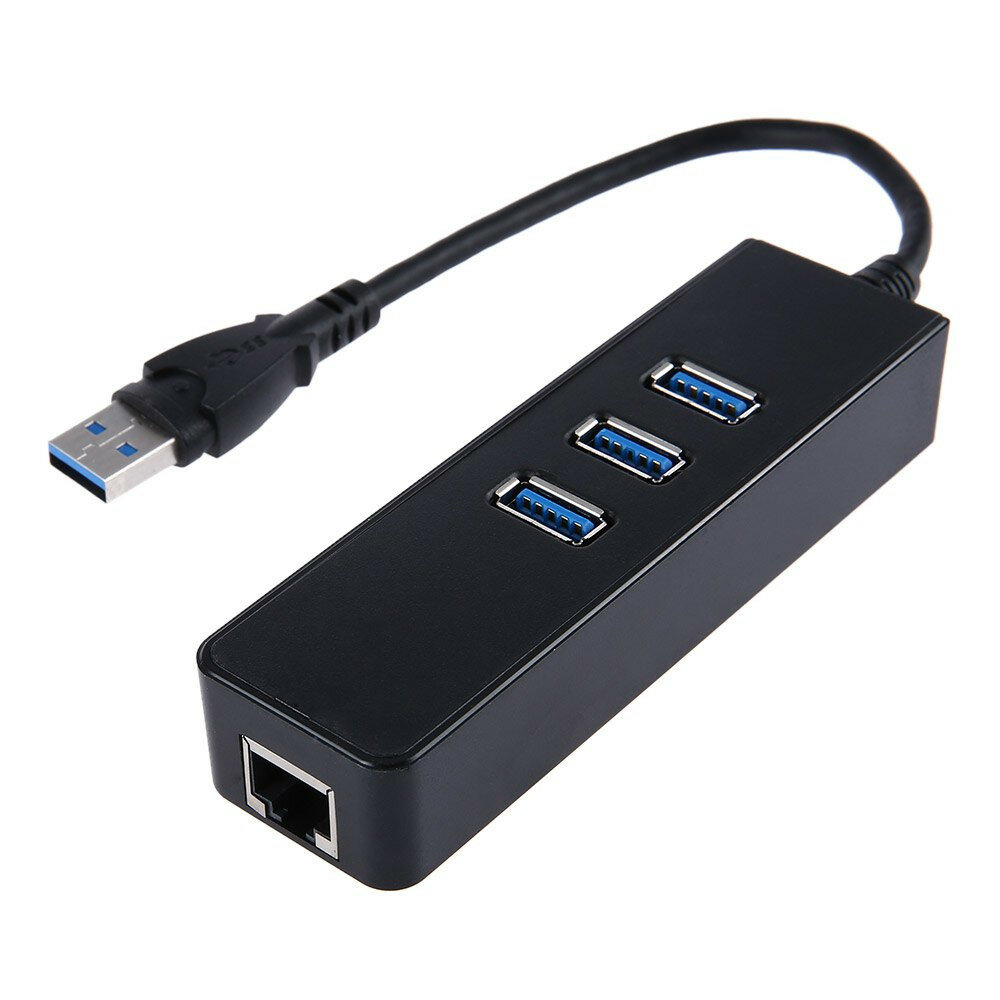 Adapter USB 3.0 do 3 port&oacute;w USB 3.0 Centrum 10 GBit / s Gigabit Ethernet do komputera PC Laptop Brak sterownika