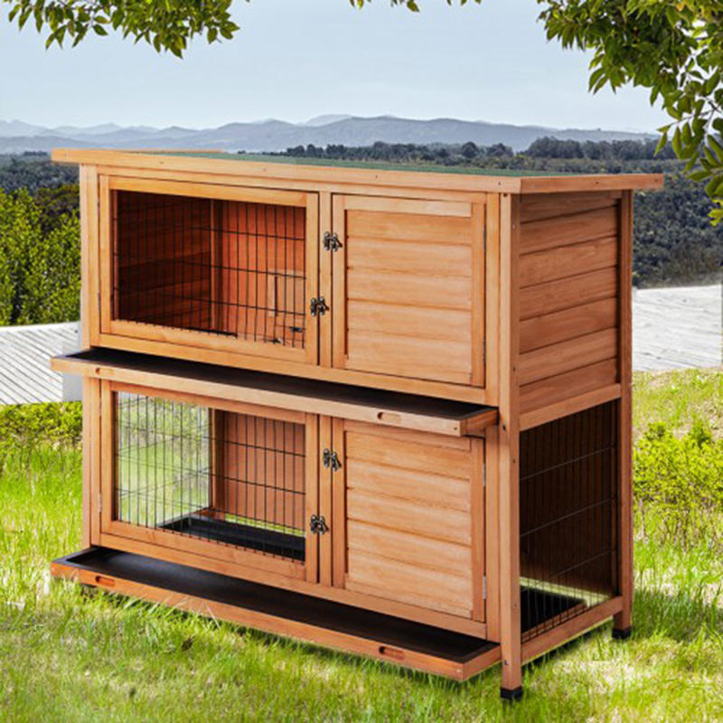 Topmax Chicken Coop Rabbit Hutch Wood House Pet Cage For Small Animals Pet Bed