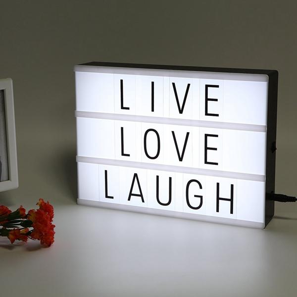 LED Luce notturna USB Scatola con A4 Combinazione DIY Lettera per la decorazione natalizia di Natale