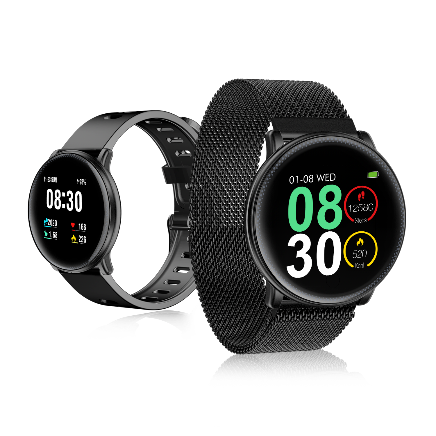 [&Uuml;cretsiz Hediye] UMIDIGI Uwatch2 Tam Dokunmatik Ekran T&uuml;m &Ccedil;elik G&ouml;vde 24 h Kalp Oranı Spor Modu Mesaj Akıllı Izle 