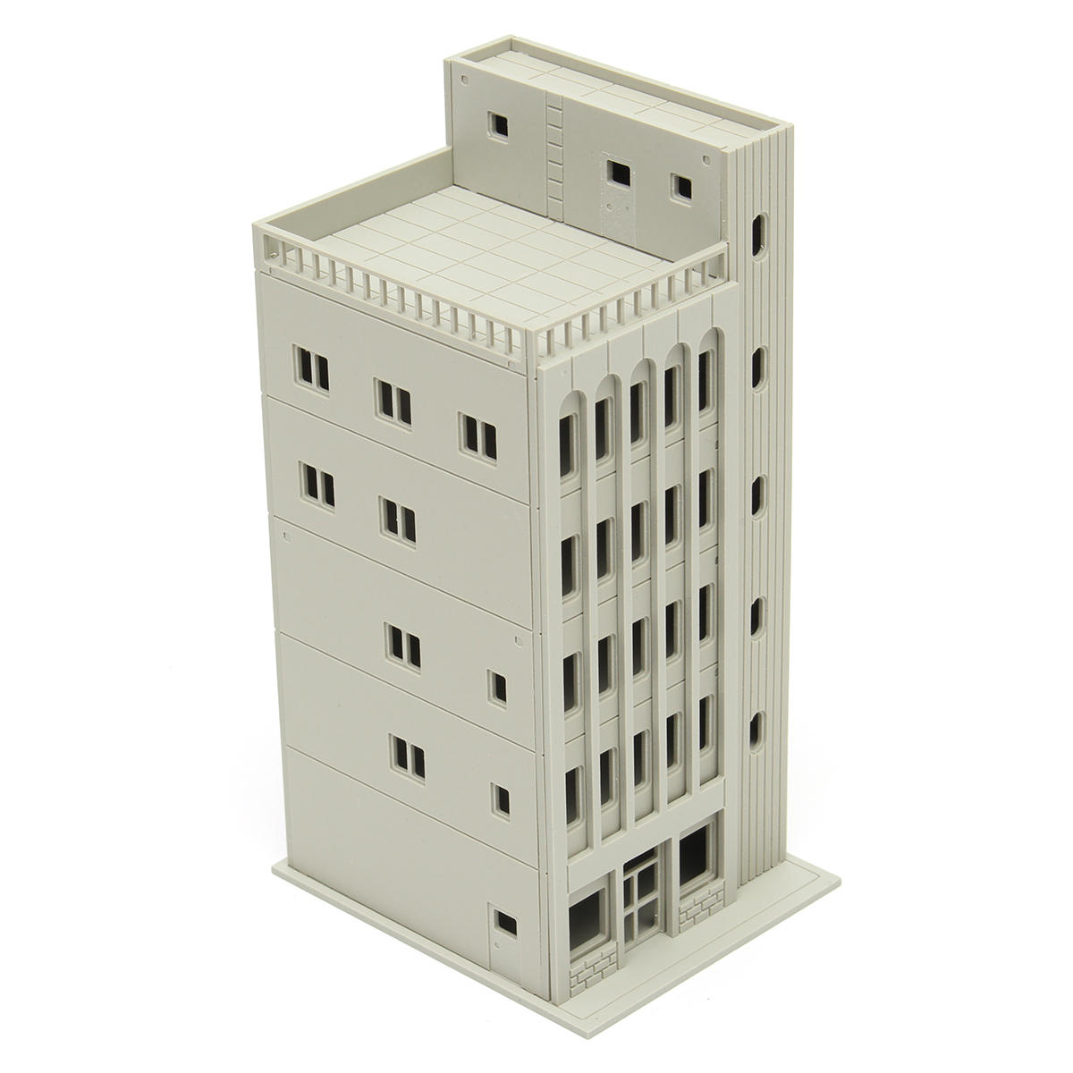 Outland Models Railway Modern 3-Story Building Shop A Unpainted N Scale 1:160