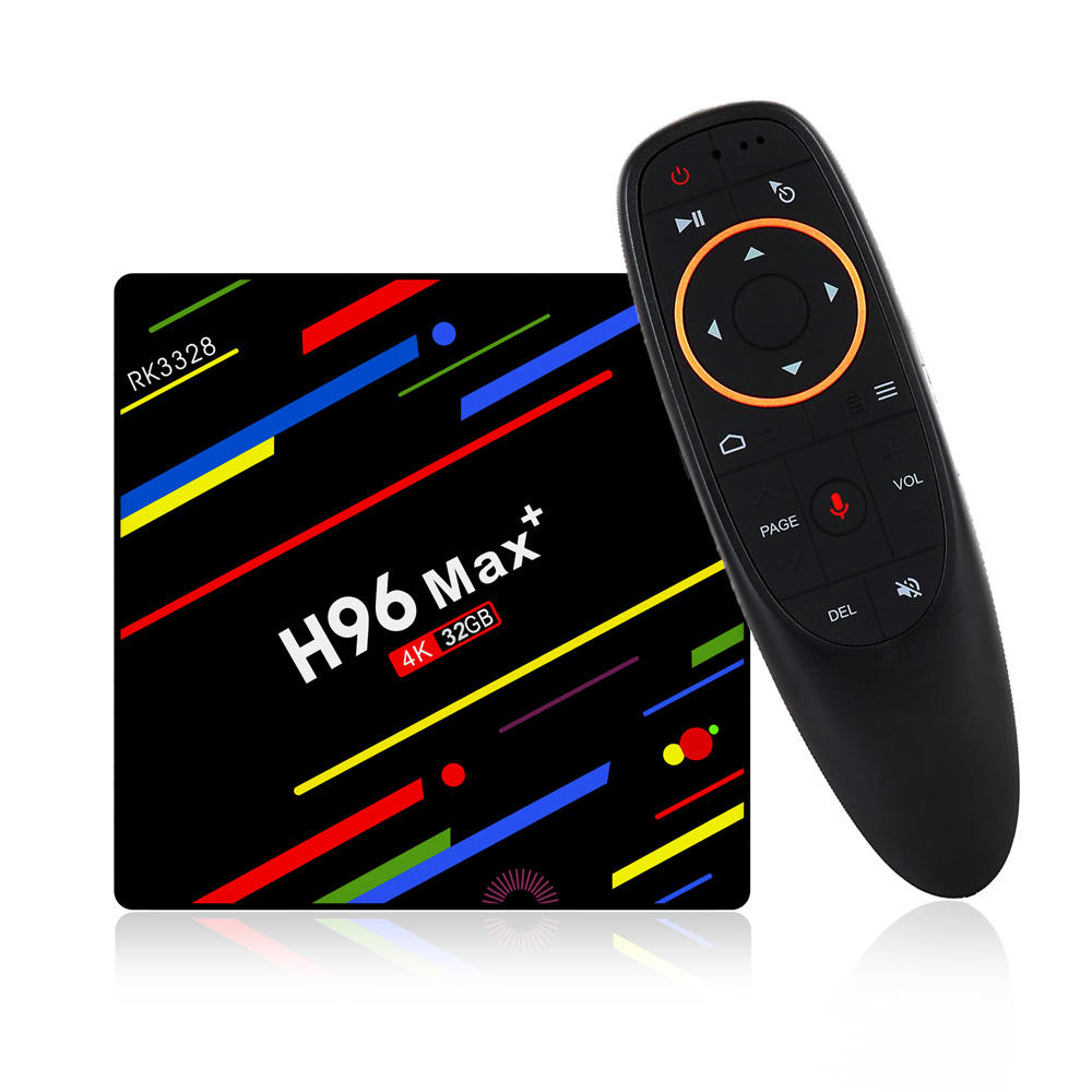 H96 Max Plus RK3328 4G / 32G Android 8.1 USB3.0 Controle de Voz TV Caixa Suporte HD Netflix 4 K Youtube 