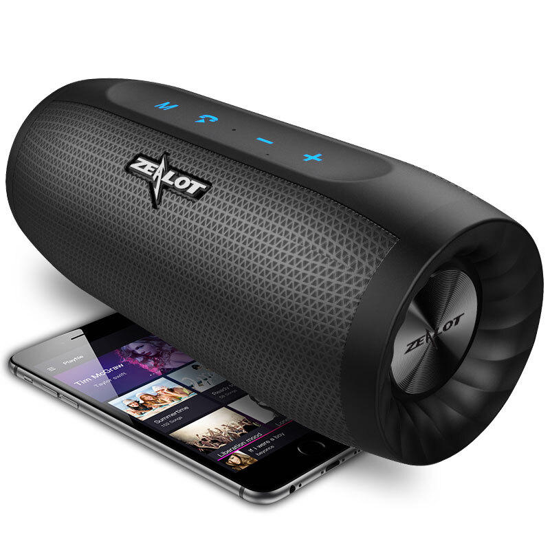 ZEALOT S16 HiFi Portable Bluetooth Haut-Parleur Deux Unit&eacute;s 4000mAh Ext&eacute;rieur Imperm&eacute;able TF Carte Soundbar