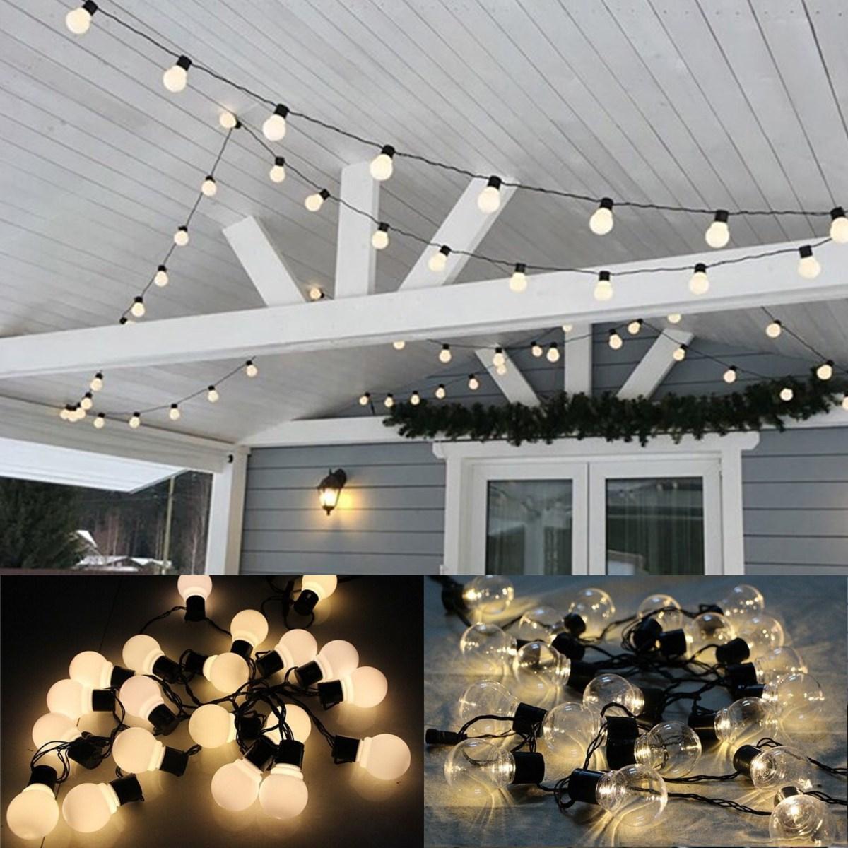 6m Warm White Led Outdoor Globe String Light 20 Bulbs Vintage