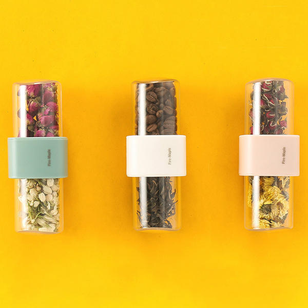 火災メープル75ミリリットルコーヒー収納ボックス茶キャンディオーガナイザーシールコンテナーピルケースポータブルキャンプピクニック旅行