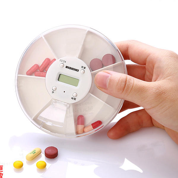 Xmund XD-PB2 lembrete temporizado p&iacute;lula Caso 7 compartimentos de viagem port&aacute;til Bill armazenamento Caixa recipiente de p&iacute;lula