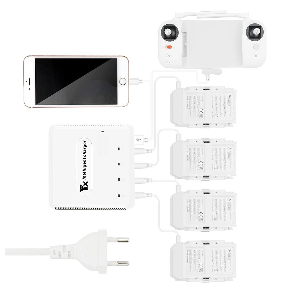 YX 6-w-1 Multi Charging Hub Inteligentna bateria Zdalna ładowarka do telefonu Ładowarka do FIMI X8 SE RC Drone Quadcopter