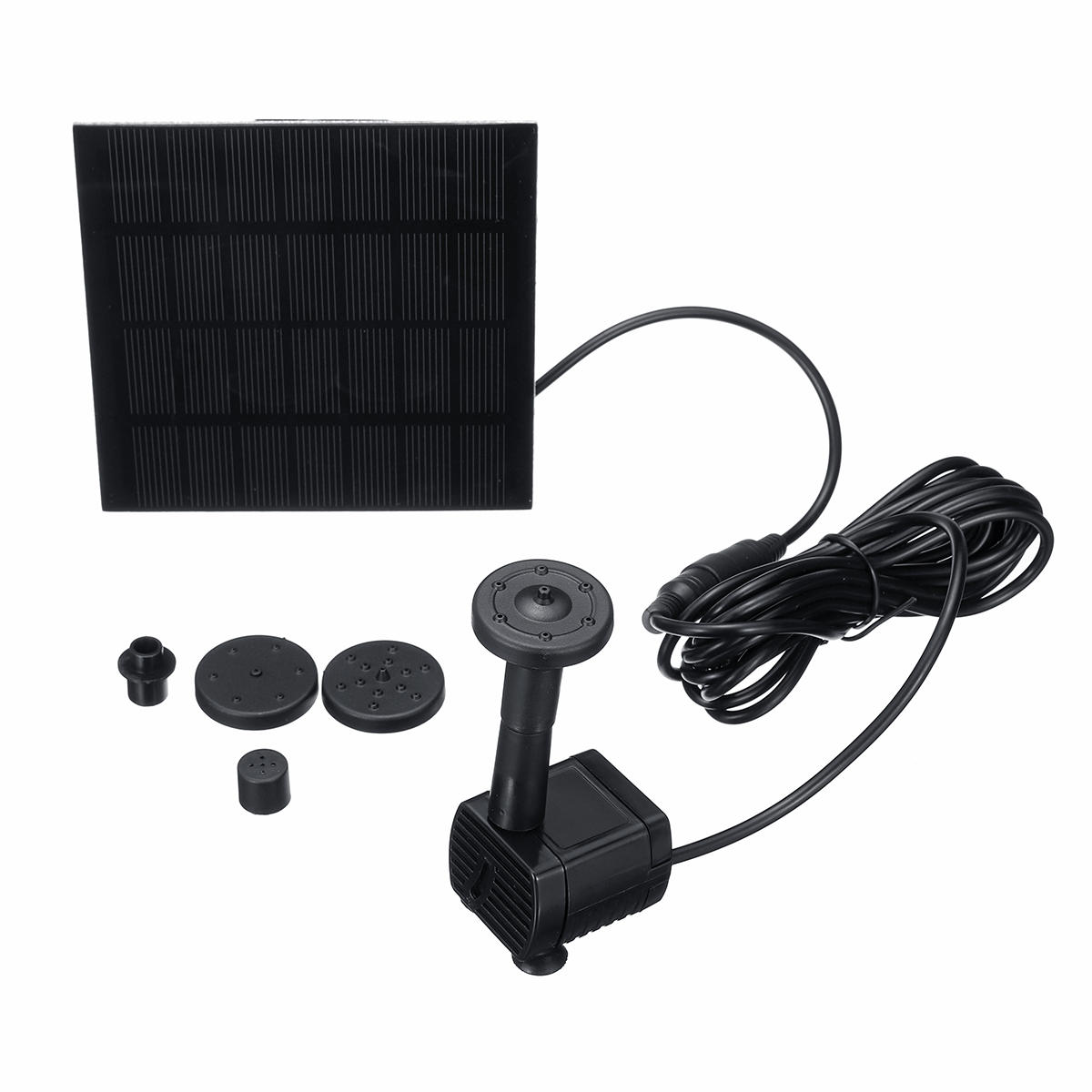 étang De Jardin De Kit De Bassin De Pompe à Eau Submersible De Fontaine 180l H De 7v 14w Actionné Par Panneau Solaire