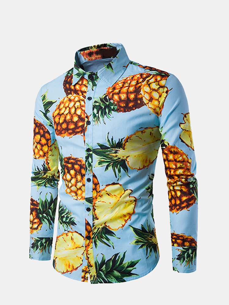 camisa de piñas hombre