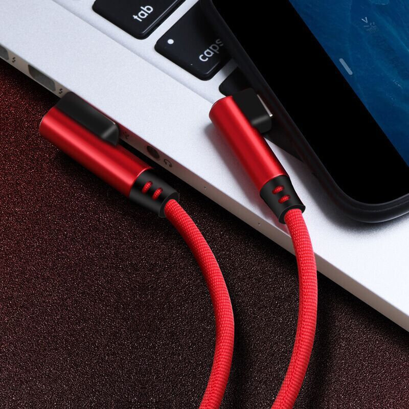 0.25 / 1M / 2M 2.4A مزدوج الكوع مضفر نوع- ج إلى USB سريع شحن كابل بيانات للهاتف الذكي اللوحي 0.25 / 1M / 2M 2.4A مزدوج الكوع مضفر نوع- ج إلى USB سريع شحن كابل بيانات للهاتف الذكي اللوحي