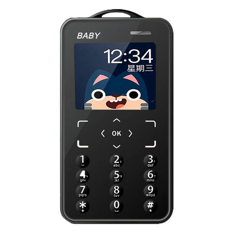 KUH T5 1,77 Cal 500 mAh Bluetooth Dialer Radio FM Czarna lista Najmniejszy telefon z kartą mini dla dzieci