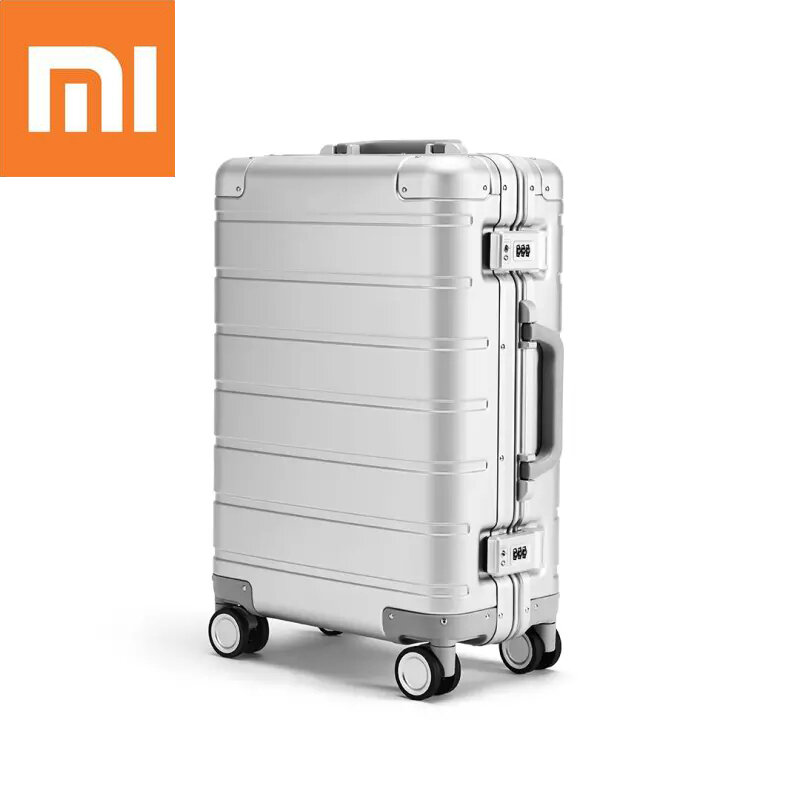 Original Xiaomi 20inch Travel Maleta Hombres Mujer Business Trunk 31L Aleaci&oacute;n de aluminio TSA cerradura Rueda giratoria Continuar Equipaje Caso