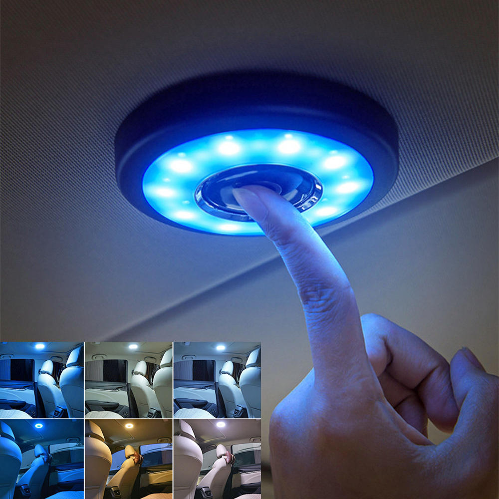3 In 1 Led Car Roof Reading Light Magnet Ceiling Lamp Usb 320mah