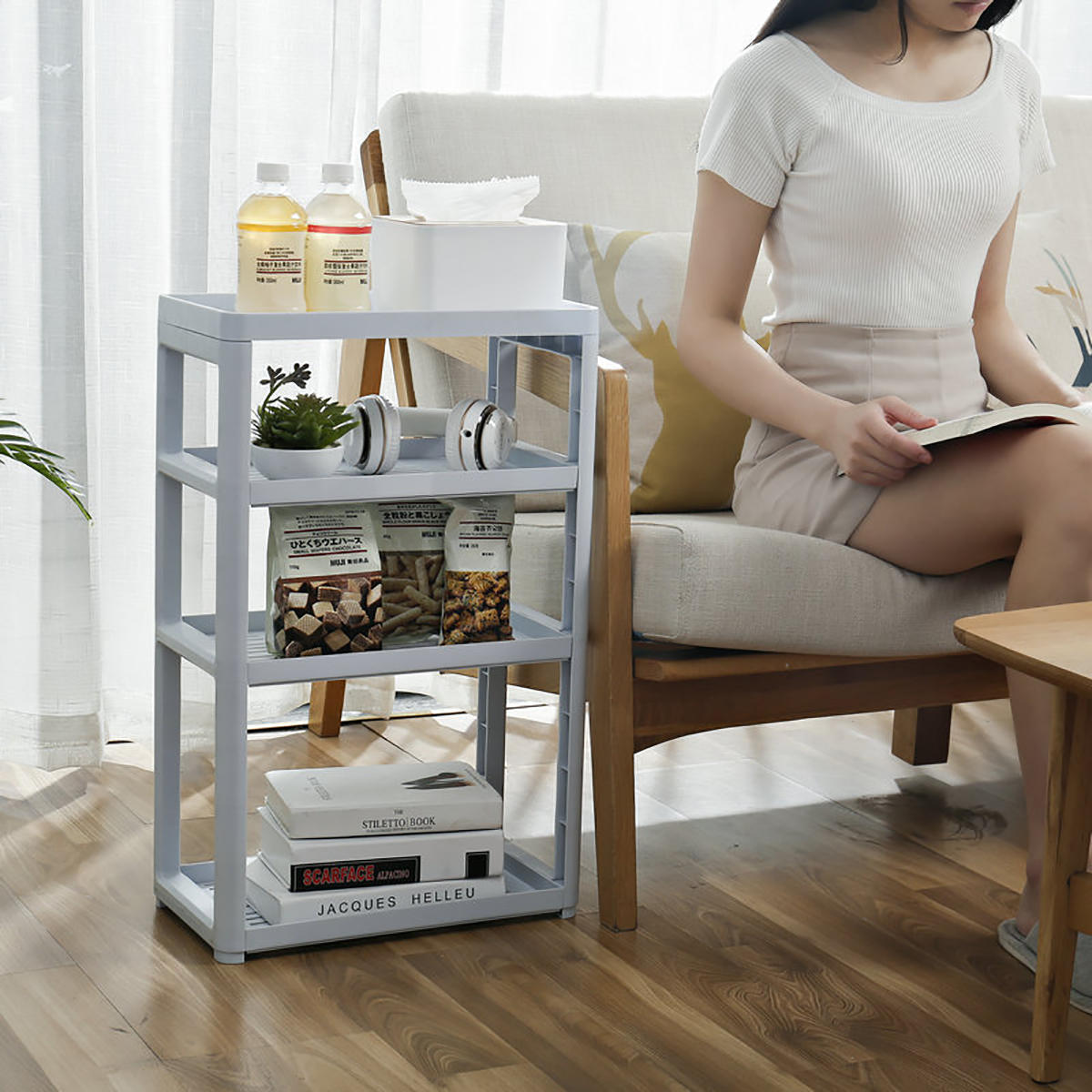 3 4 Layers Multi Use Storage Shelf Simple Floor Standing Storage