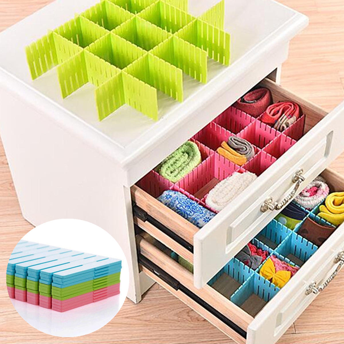 Mrosaa 4pcs Lot Diy Drawer Divider Household Storage Organizer