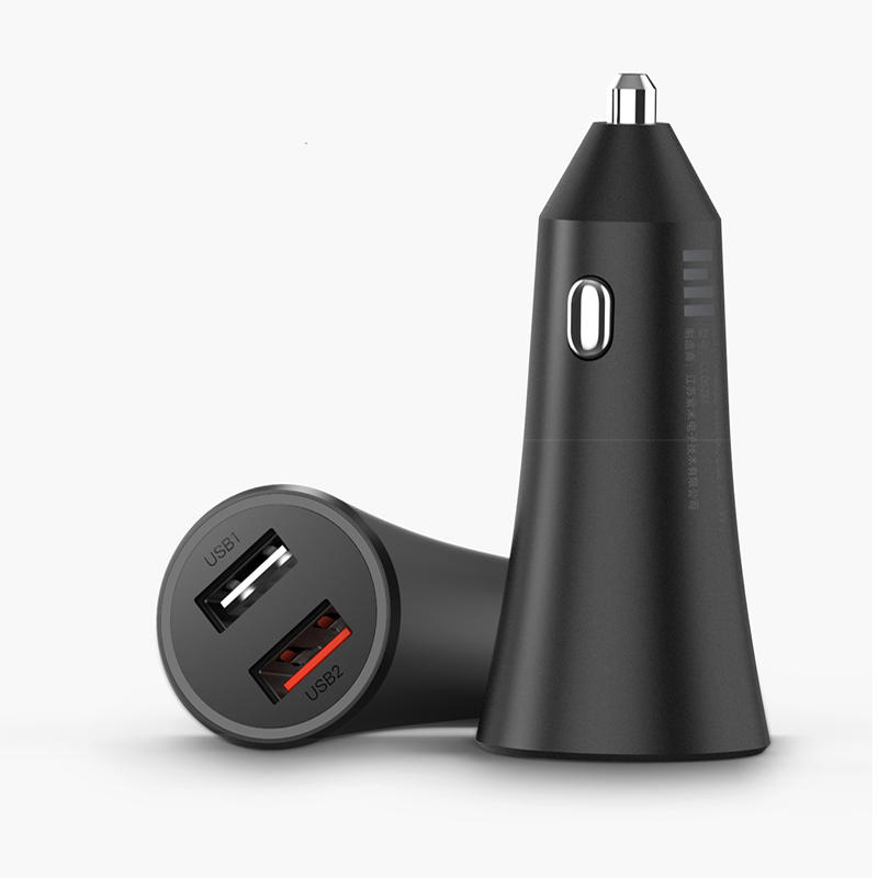 سيارة شياومي شاحن Fast Dual مدخل شحن 37W Streamlined Black Matte سيارة شياومي شاحن Fast Dual مدخل شحن 37W Streamlined Black Matte