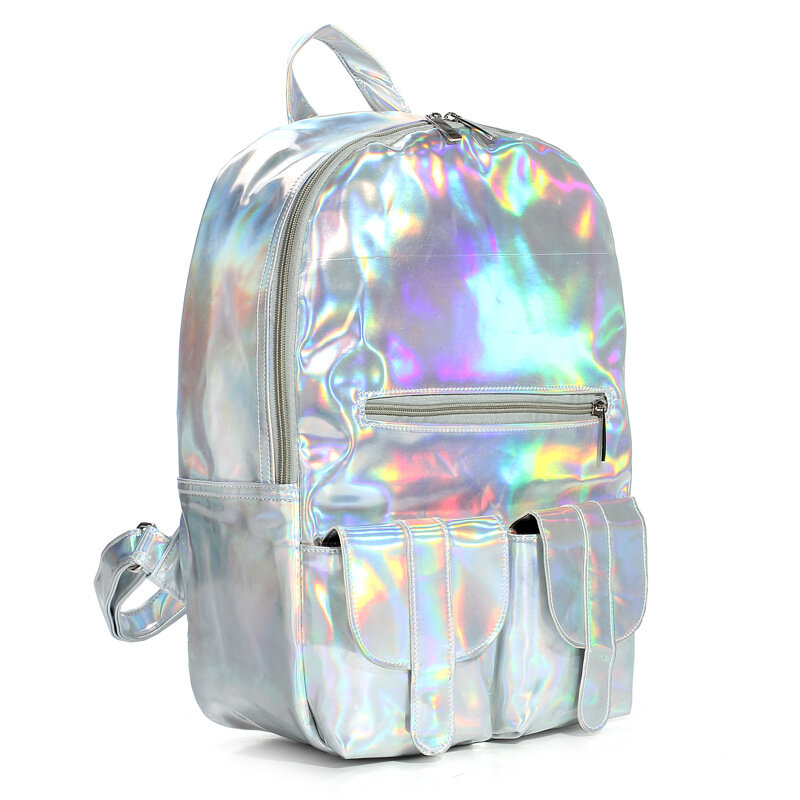 Hologram Laser Schoolbag &eacute;tudiants sac &agrave; dos de style preppy Harajuku 