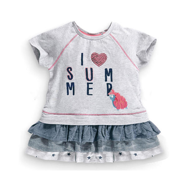 2015 nuovi bambini Maven bambino ragazza che amo gonna superiore e pizzo di cotone grigio vestito estivo 2015 nuovi bambini Maven bambino ragazza che amo gonna superiore e pizzo di cotone grigio vestito estivo