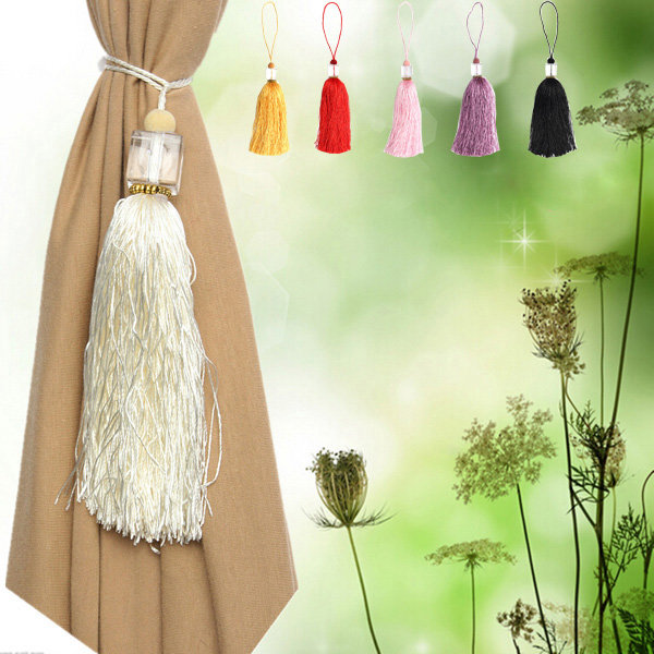 Luxury Glass Crystal Tassels Curtain Tie Back Buckle Drapery