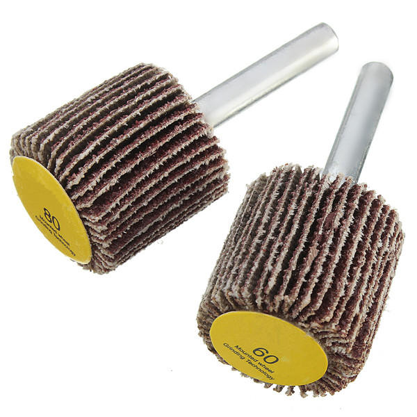 6mm Shank Sandpaper Grinding Wheel 60//80 Grit Dremel Accessory For Rotary Tool