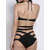 Sexy Halterneck Black Blue Cut Out Bandage One Costumi da bagno monokini