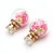 Модный Colorful Rhinestone Glass Ball Flower Round Серьги Подарок для Женское