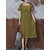 Casual Damen Vintage Kurzarm-Taschen Kleid