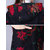 Folk Style Women Hooded Long Sleeve Floral Printed Velvet Warm Coat