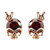 Punk Skull Crown Ear Stud Exquisite Zinc Alloy Rhinestones Earrings for Women