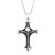 Trendy Men's Silver Skull Cross Punk Stainless Steel Charm Necklace 