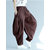 Folk Style Women Pure Color Elastic Waist Irregular Baggy Harem Cal&ccedil;as