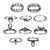 10pcs Vintage Knuckle Rings Tribal Ethnic Hippie Joint Punk Ring Set for Women