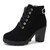 Round Toe Thick High Heel Lace-up Side Zipper Women Boots 