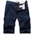 Summer Mens 30-44  Size Multi Pocket Cargo Shorts Fifth Breathable Loose Casual Shorts