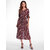 Bohemian Floral Printed Loose 3/4 Sleeve Maxi Dress