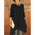 Loose Women Long Sleeve Pure Color Asymmetrical Hem Blouse