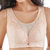 Silver Fiber Lace Embroidery Wireless Full Busted Gather Minimizer Bra