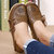 SOCOFY Large Size Floral Hollow Out Comfy Shoes Casual Lace Up Flats