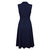 Women's Swing Party Dress Lapel Sleeveless Button Dresses With Belt