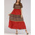 Ethnic Style O-neck Short Sleeve Women Long Dress