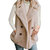Dames Casual Herfst Winter Effen kleur Mouwloze vest met fleece knopen