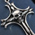 Trendy Men's Silver Skull Cross Punk Stainless Steel Charm Necklace 