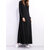 Casual Mulheres manga comprida Pure Color Turtleneck Pocket Long Dress