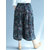 Vintage Women Elastic Waist Floral Printed Wide Leg Capri Cal&ccedil;as