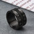 12mm Titanium Steel Black 316L Anel de dedo de a&ccedil;o inoxid&aacute;vel Spinner Lente da c&acirc;mera Focus Ring Men Ring