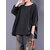 Women Vintage Long Sleeve Crewneck Plaid Loose Blouse